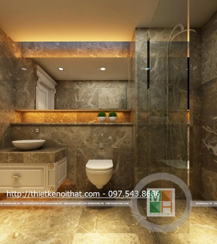 Thiết kế phòng WC căn hộ Duplex Mandarin Garden